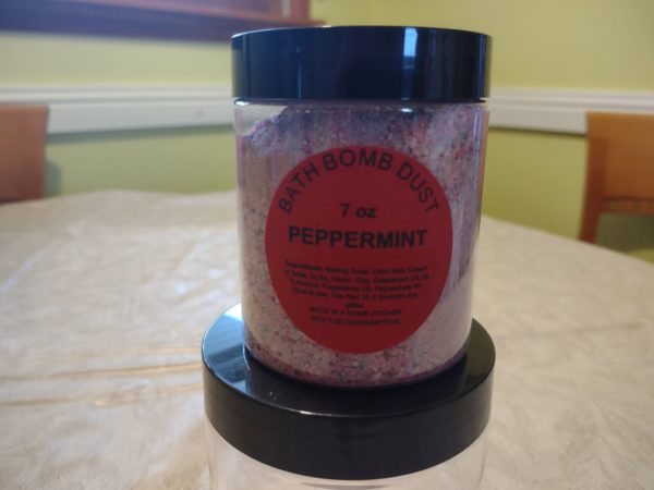 PEPPERMINT BATH BOMB DUST  7oz.